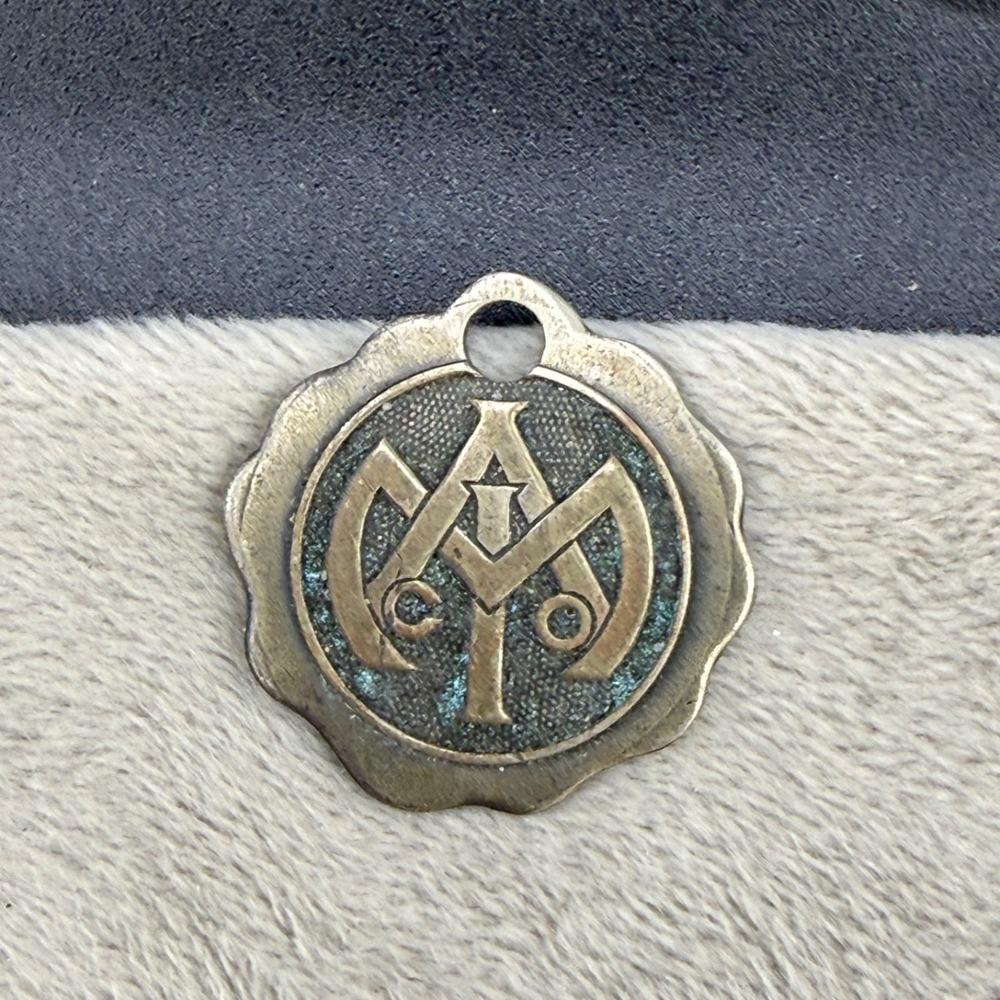 Vintage Monarch Accident Insurance Co. Pendant Key Charm Silver Tone Fob